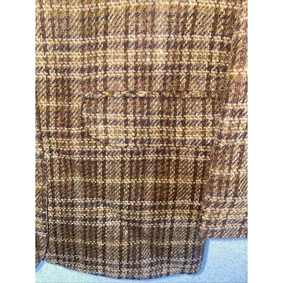Vintage Eddie Bauer Women Wool Blazer Jacket Plaid M Preppy Country Equestrian - Picture 3 of 14